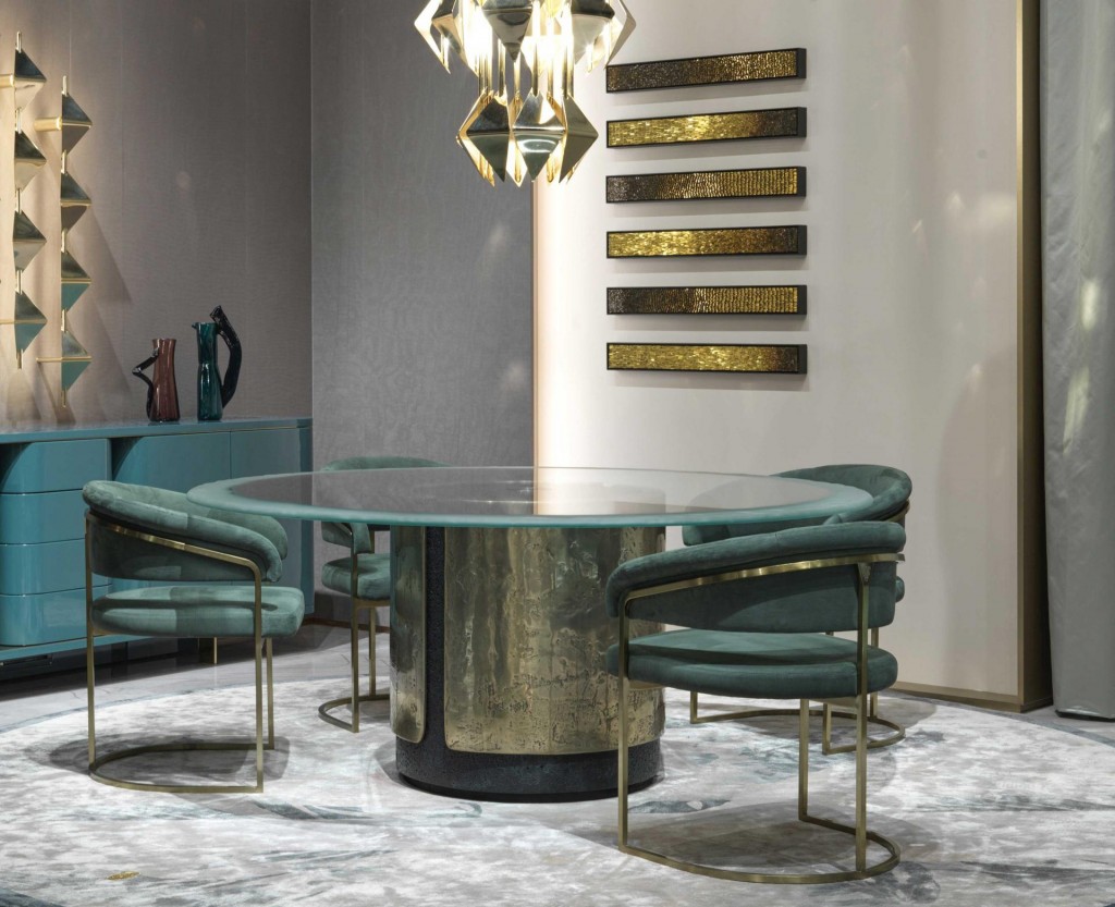 The Amos dining table by Drago and Aurel for Visionnaire Beauty 2020 Collection - inspired by art