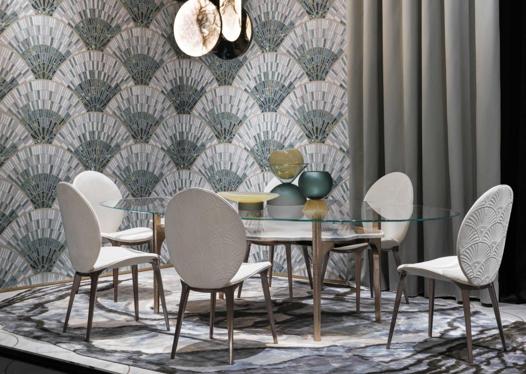 The Arkady dining table by Alessandro La Spada for Visionnaire Beauty 2020 Collection - inspired by art
