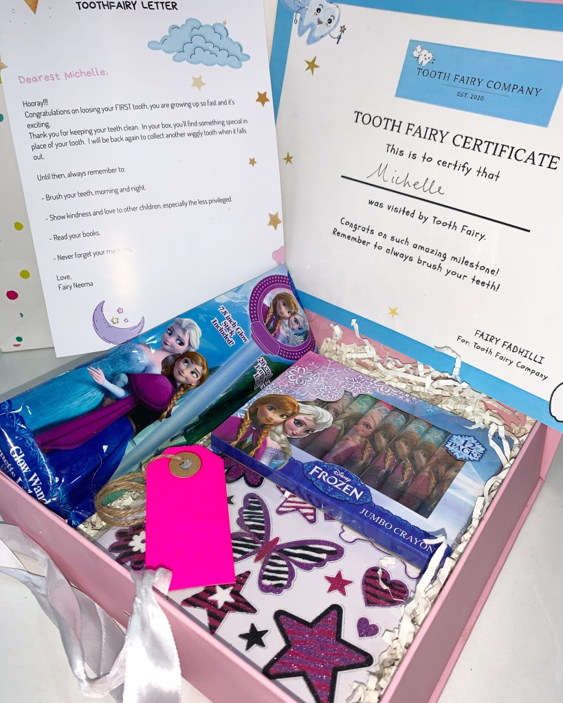 The ToothFairy Company, Africa curates thoughtful and unique rewards/gifts for kids who lose their tooth