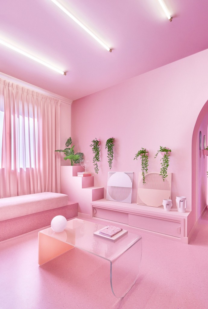 The minimal fantasy apartment in Madrid Spain is all pink and the perfect interior decor inspiration