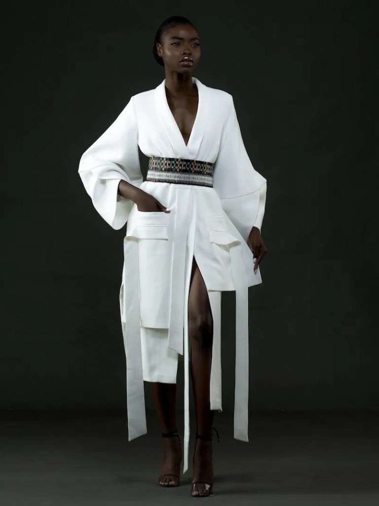 White crépé kimono from the ST Edit collection.