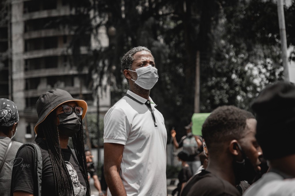 Kola Oyeneyin at the End SARS protest where he chose to challenge