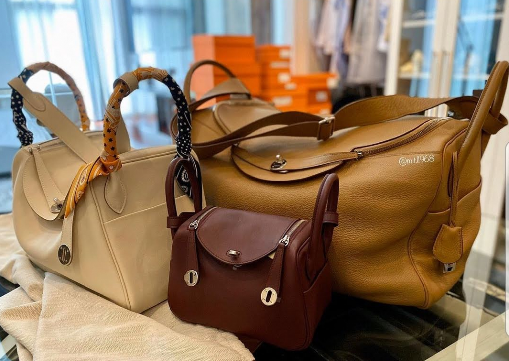 The Hermès Lindy in different sizes