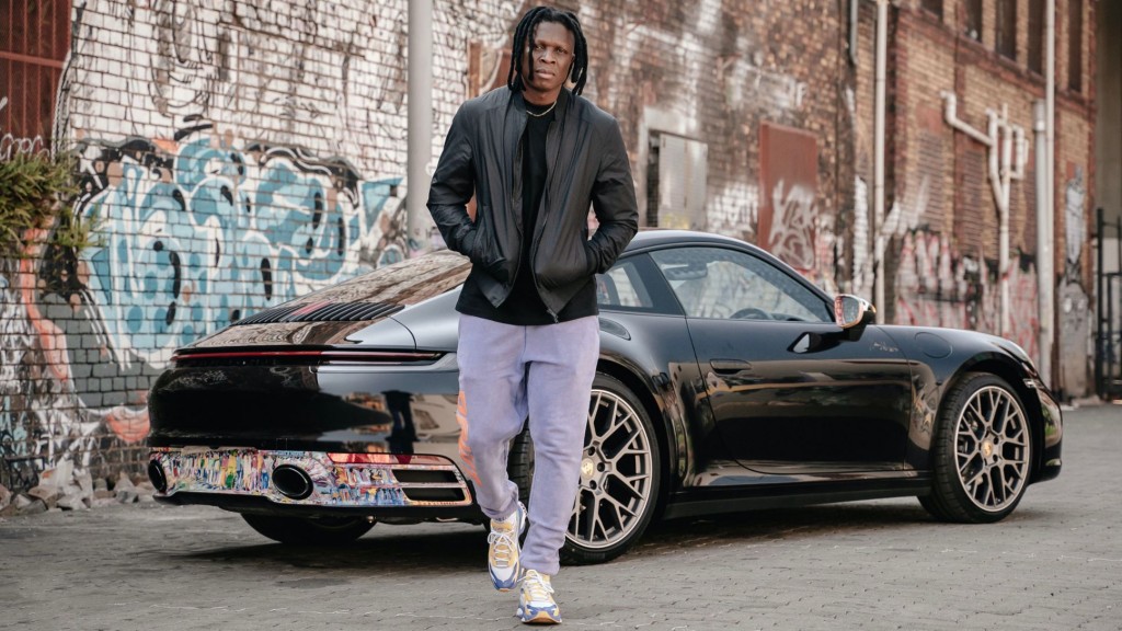 Nelson Makamo with his customised Porsche 911 Carrera Coupé