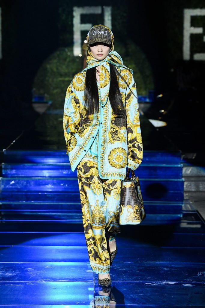 Model in Fendi by Versace