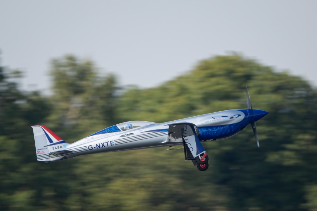 The electric aircraft from Rolls Royce taking off
