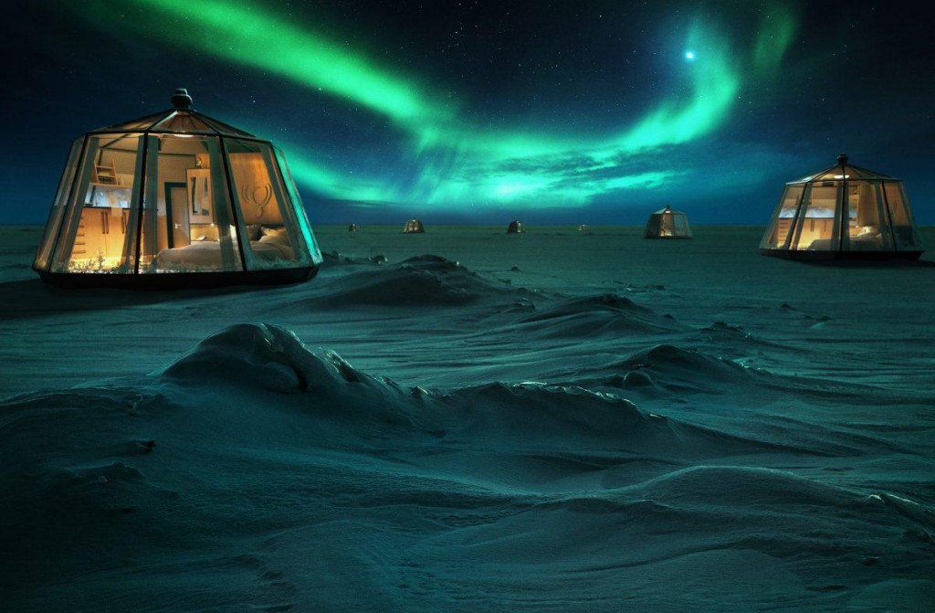 One of the mobile homes at North Pole Igloos
