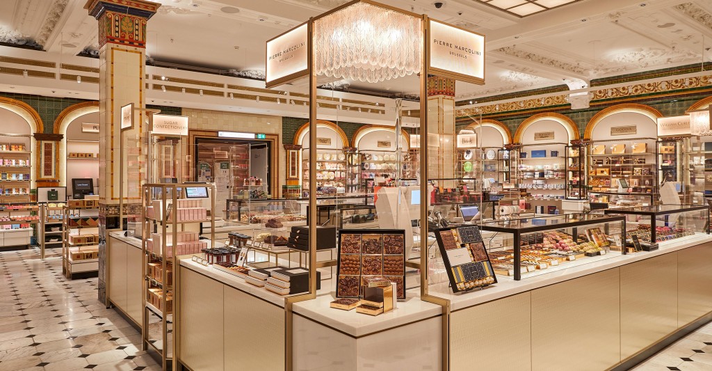 Interior of the chocolate hall at harrods