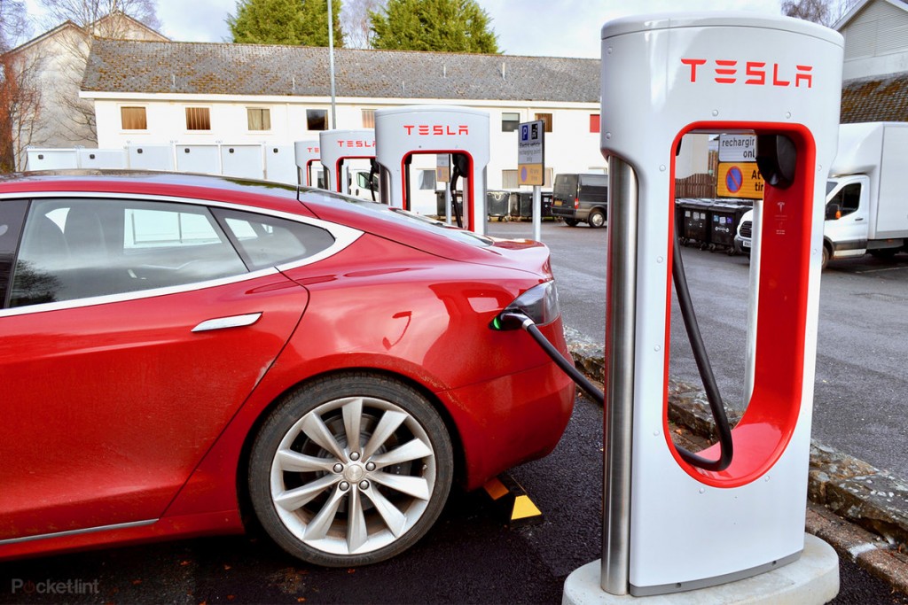 An EV charging at a Tesla charging station will charge faster if the research from Purdue University takes of