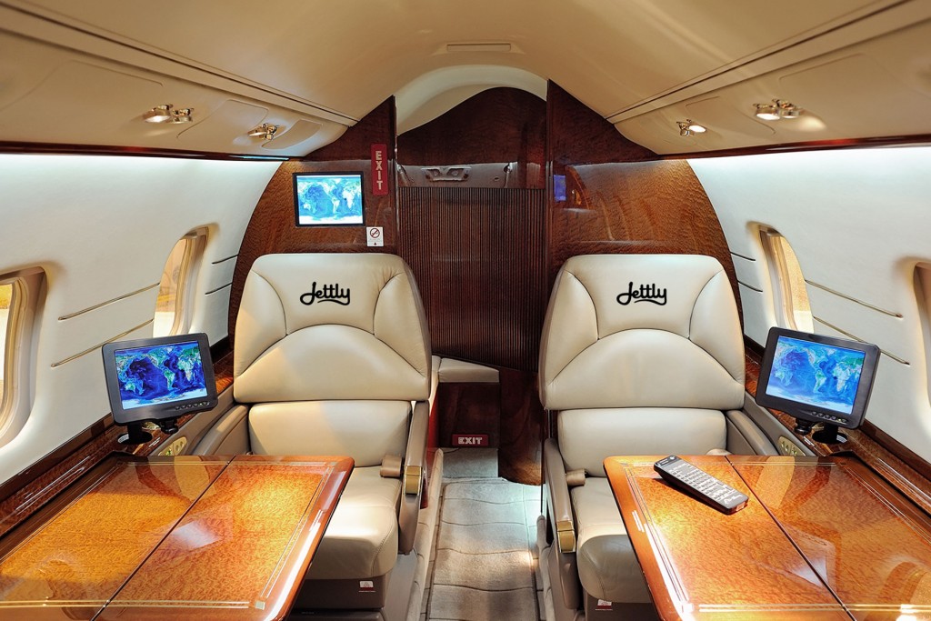 Interior of a Jettly private jet