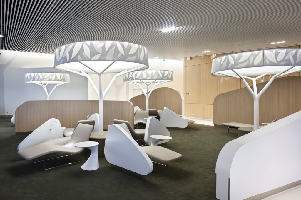 The relaxation space at the Air France Business lounge