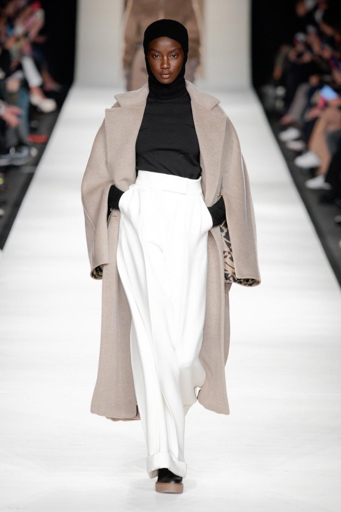 Model in a piece from Max Mara 22 collection