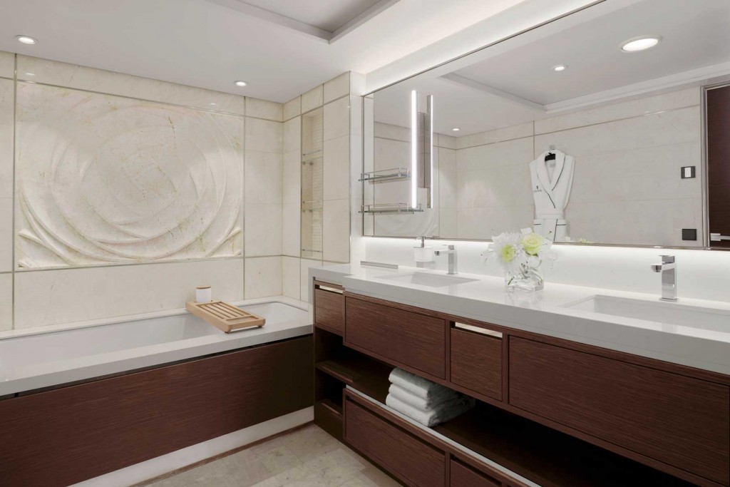 The bathroom in the yacht's suite