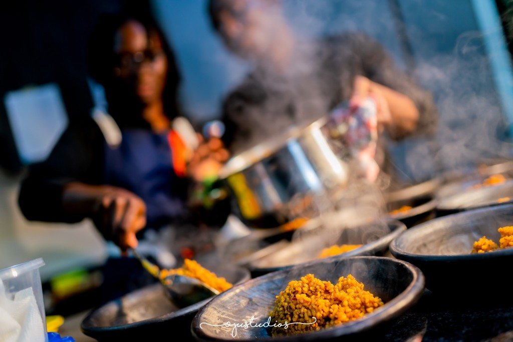 Serving the native rice at Ajowa by the Atije Experience