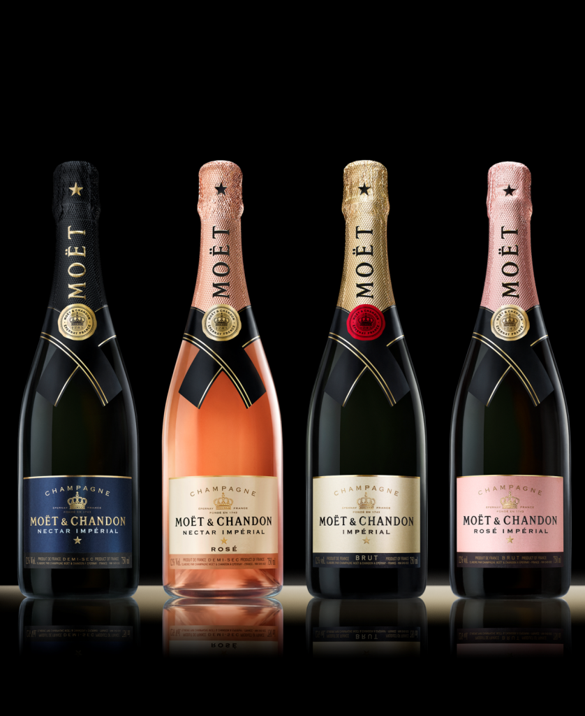 Moet & Chandon range of champagnes