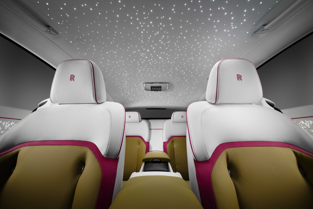 the seats come with lapels, additional coverings that take inspiration from haute couture